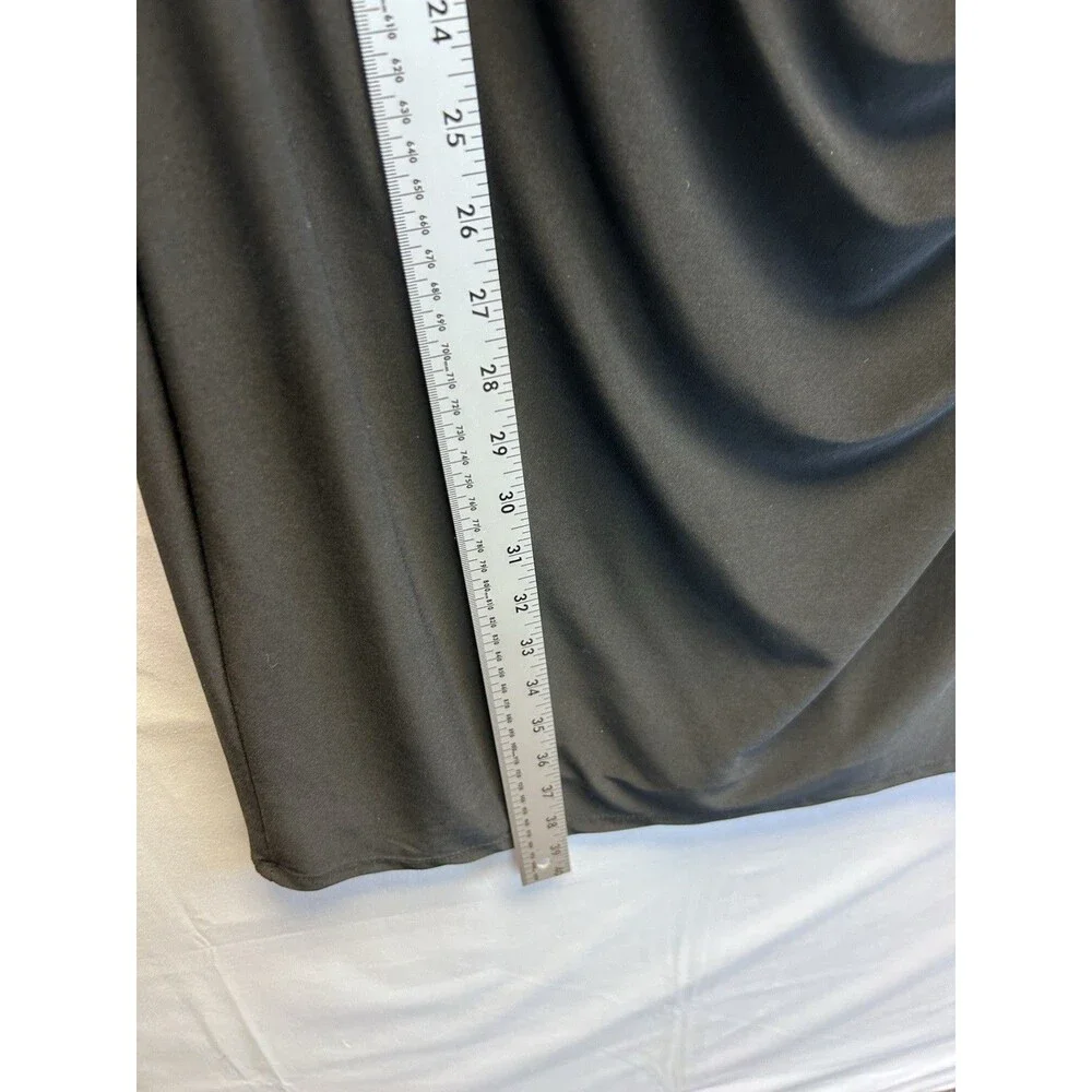 Lauren Ralph Lauren Ruched Sleeveless Sheath Dress Black Draped Women’s 10P - Picture 4 of 9